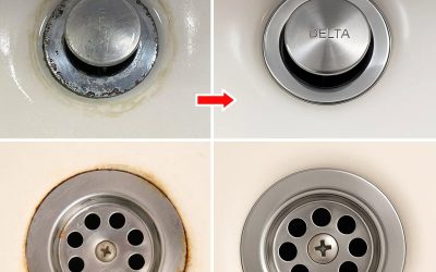 How to remove the dark circle around the faucets