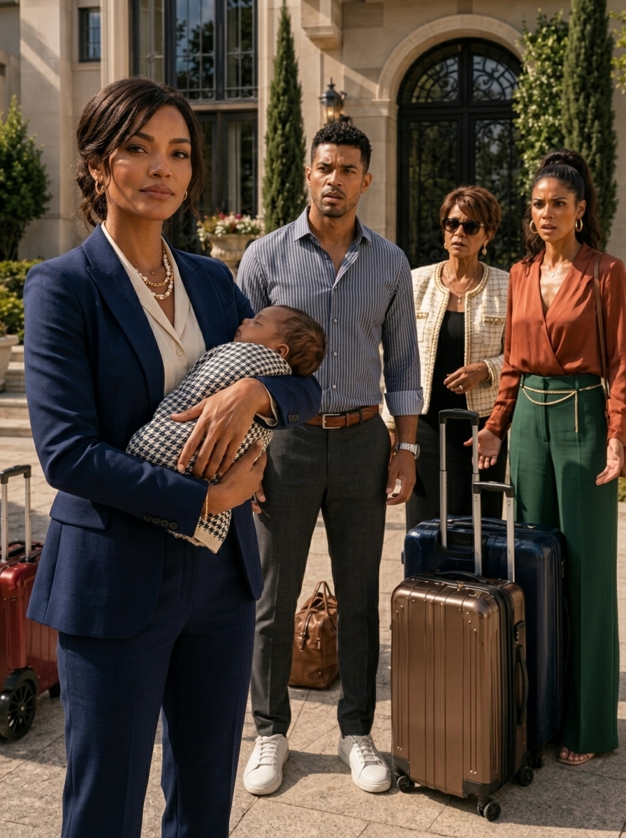 After delivering our baby, I found my husband altered the house code and abandoned me for a family trip. My revenge? I silently sold the property and moved on. They flew back expecting luxury, but ended up totally homeless and begging on the streets!