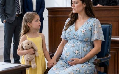 Eight Months Pregnant, She Gave Her Ch3ating Husband Everything In Court — Until A Six-Year-Old Girl Walked In With A Stuffed Rabbit And Revealed His Secret.