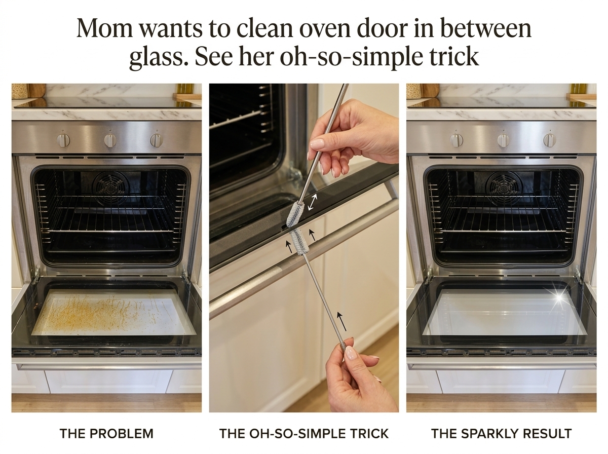 Say Goodbye to a Filthy Oven Door With Mom’s Mind-Blowing, 2-Minute Cleaning Trick