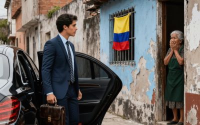 A young millionaire arrived in a Mercedes