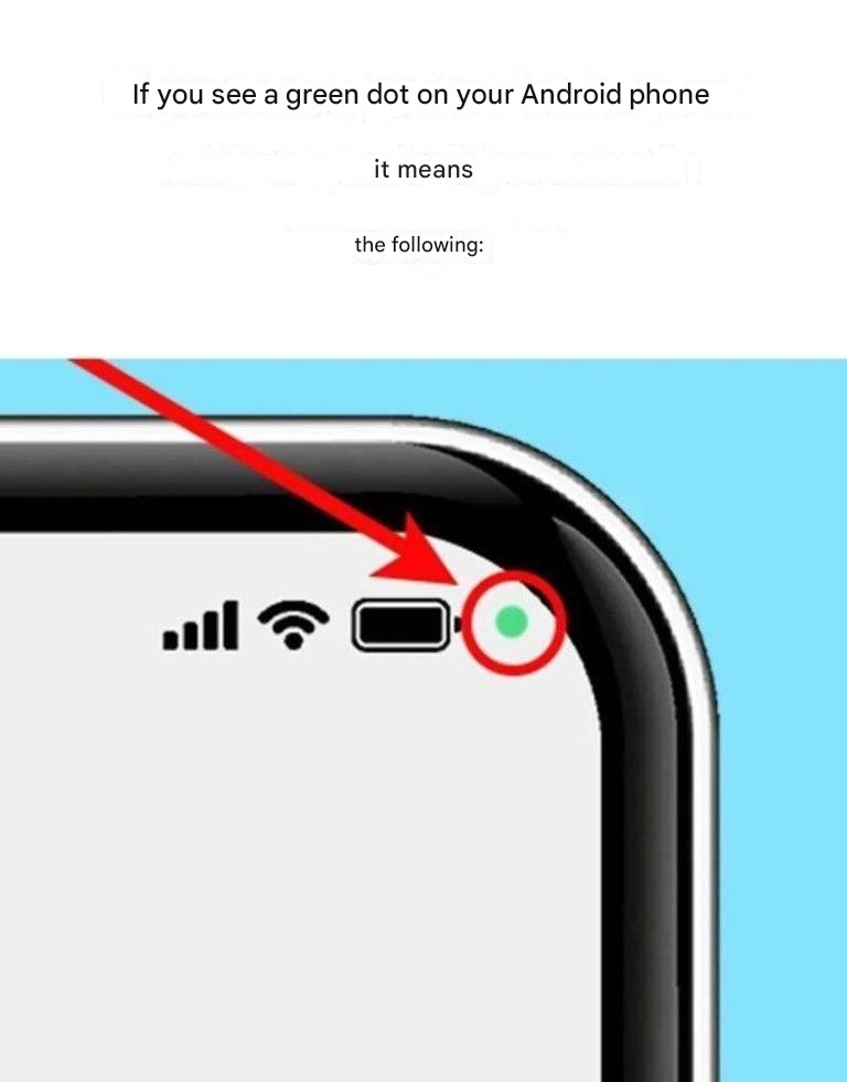Do you see a green dot on your Android smartphone? Here’s what it means.