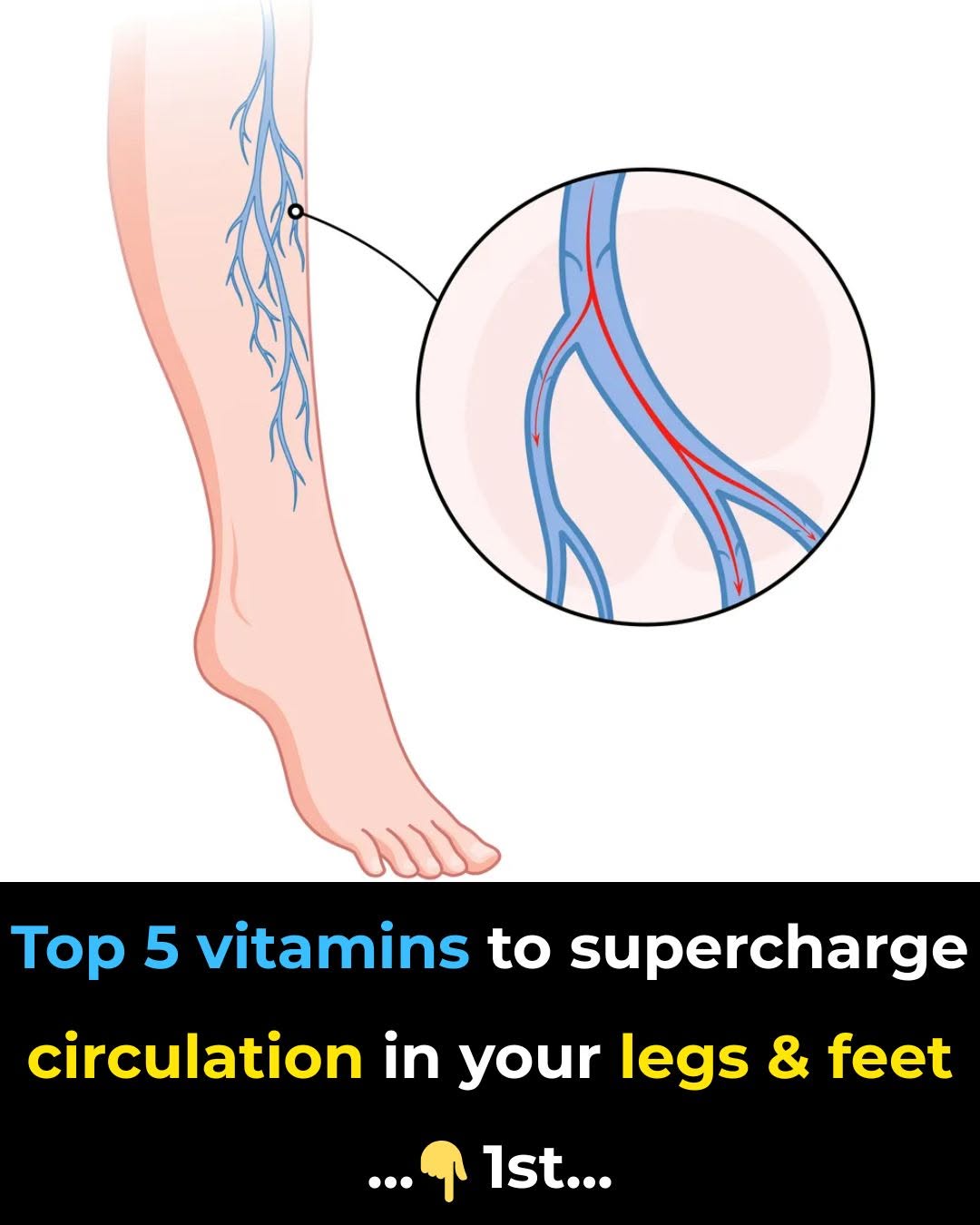 Top 5 vitamins to supercharge circulation in your legs & feet