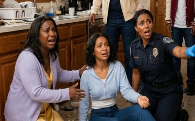 “Stop pretending,” my mom snapped while I was gasping for air at the kitchen sink. My uncle said I was only trying to avoid washing dishes. But when the paramedic checked my pulse, his face changed instantly—and his shout for a stretcher turned the whole room into chaos.
