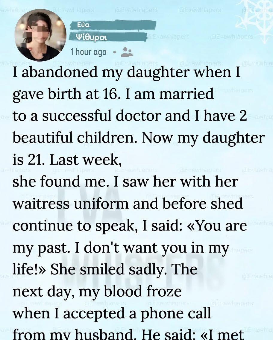 I abandoned my daughter… She came back when we needed her most