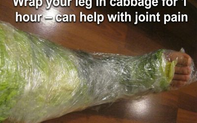 Wrap your leg in cabbage for 1 hour – can help with joint pain