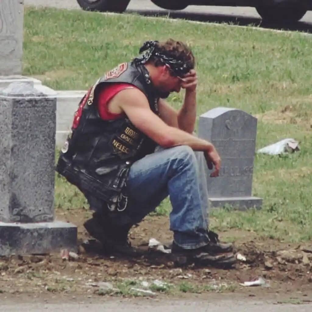 A Biker Showed Up At My Wife Grave Every Week And I Had No Idea Who He Was!1
