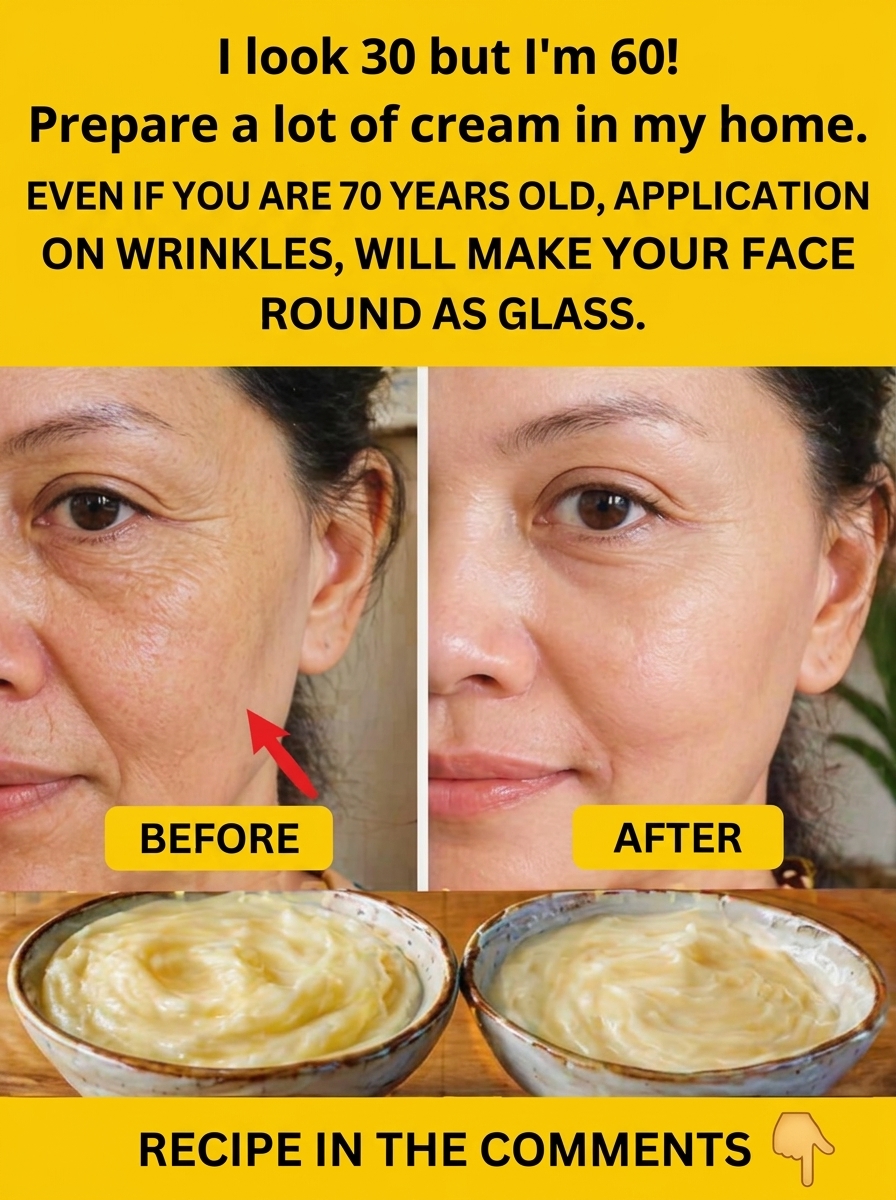 Make a baking soda cream and apply it before bed. Say goodbye to wrinkles and imperfections! To continue receiving my recipes, let me know… Thanks!
